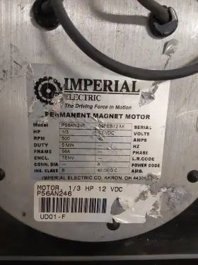 P56an246 Imperial Electric Scott/imperial Reel Motor 12 V 43 A