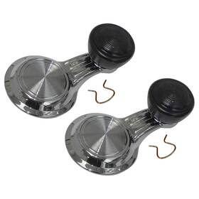 Inline Tube Inl12875 Door Vent Window Handles With Black Knob Includes Clips 1968-72 Gm Car Truck 2pc