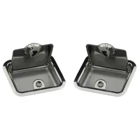 Inl14572 Inline Tube Rear Arm Rest Ashtrays For Hardtop Stainless Steel 1964-67 Gm A-body 2pc