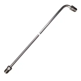 S316690 Inline Tube 3/16 Inch Brake Line 6 Stainless Steel 90 Degree Bend Flared 3/8-24 Nuts