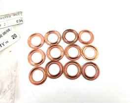 C4146 Jaguar Nos 12pcs Xjs Xj6 Oil Feed Line Copper Washer Radiator Bleed Screw
