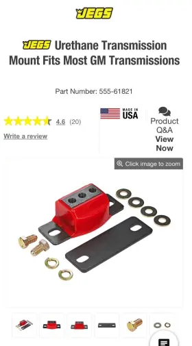 61821 Jegs Gm Urethane Transmission Mount
