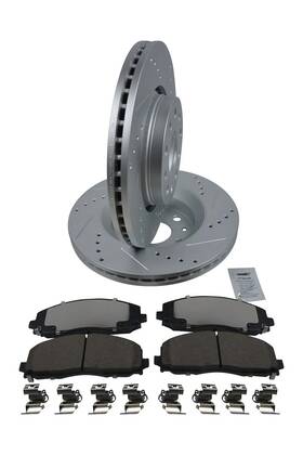 Jegs 69306 Truck-n-tow Jx25 Brake Pads And Rotors Front Kit Compatible With Select Jeep