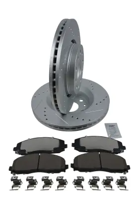 69306 Jegs Truck-n-tow Jx25 Brake Pads And Rotors Front Kit Compatible With Select Jeep
