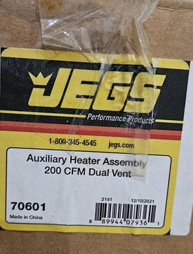 Jegs 70601 Auxiliary Heater Assembly