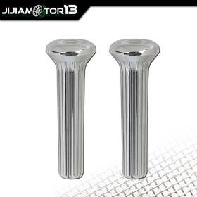 Jijiamotor13 J-02ete0002asl 1pair Door Lock Knobs With Vertical Chrome Plastic Fit For 1968-1970 Gm Cars