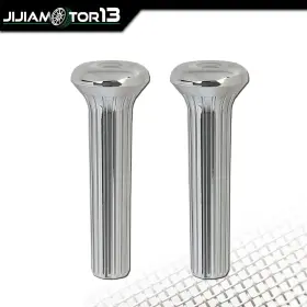 J-02ete0002asl Jijiamotor13 1pair Door Lock Knobs With Vertical Chrome Plastic Fit For 1968-1970 Gm Cars