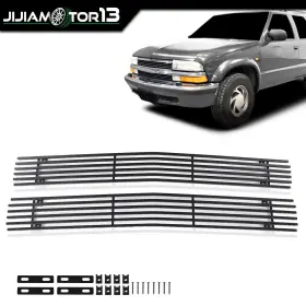 J-02hgl4519abk Jijiamotor13 Main Upper Billet Grille Fit For 1994-99 Chevy C/k Pickup/suburban/tahoe/blazer