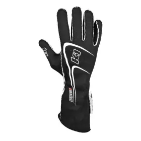 23-tr1-n-xs K1 Racegear Track 1 Nomex Racing Gloves Sfi 3.3/5 Black Elastic Cuff X-small
