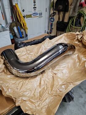 Kenworth M66-1216cp Pipe Exhaust Mbend 5 Inch Stl Lh Chr Od/id