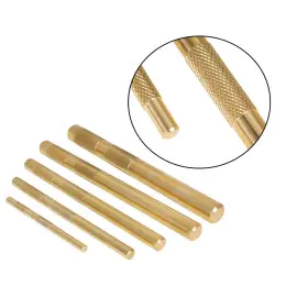 Law136992 Labwork 5 Piece Brass Drift Punch Set 1/4 Inch To 3/4 67003 Knurled Handle