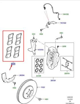Land Rover 614123549 Genuine Jaguar Kit Caliper Br