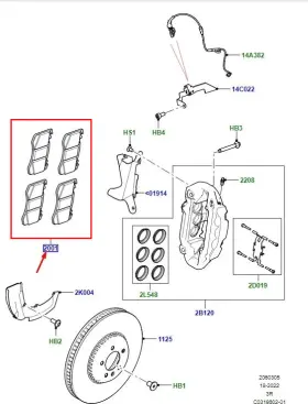 614123549 Land Rover Genuine Jaguar Kit Caliper Br