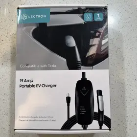 Lectron 895230321829 Level 1 Tesla Charger - 110v 15a Nema 5-15 Plug 16 Ft Extension Cord