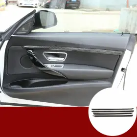 Oc03211 Llkuang Interior Door Trim Strip Abs Carbon Fiber Pattern 4pcs For Bmw 3 Series Gt F34