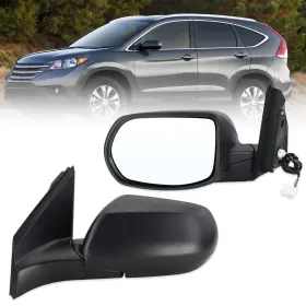 76258-t0a-a11 Lqito Left Driver Side Mirror For 12-16 Honda Cr-v Manual Folding Power Glass Black