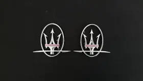 199.ma1o15 Maserati 15 2015 Gran Turismo Sport Quarter Panel Emblem Set Pair