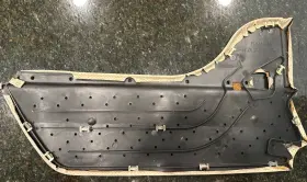 1297270107 Mercedes Sl R129 Left Door Panel Smooth Perforated Leather Beige