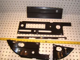 Mercedes 66-68 W110 Genuine W111 Sedans Only Front Dash Plastic Brown 5 Covers