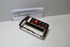 2086801936 Mercedes-benz 98-02 Merc Clk-class Coupe Center Dash Wood Bezel Trim Switches Oem
