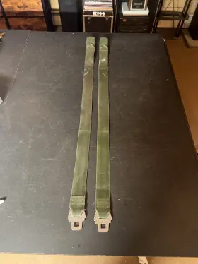 3508289 Mopar 1971 B Body Green Front Shoulder Seat Belts 71 Charger Road Runner