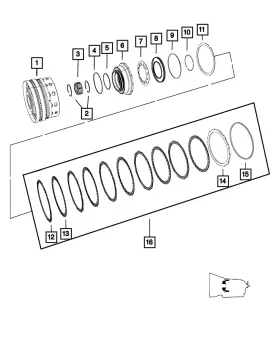 52108058aa Mopar Genuine Spring Retainer