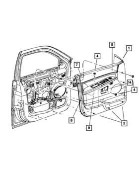 Mopar 68055668aa Genuine Switch Bezel Right