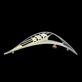 741919 Mopar Original 1937 Plymouth Hood Ornament Three Sail Ship Sailing Boat Chrome
