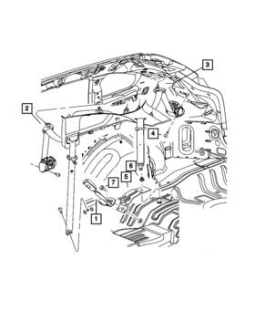 Mopar Yd73dk5ad Genuine Rear Outer Seat Blt Left