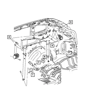 Yd73dk5ad Mopar Genuine Rear Outer Seat Blt Left