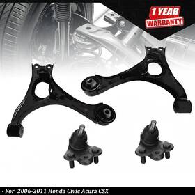 Munirater K620382/ K620383 For 2006-2011 Honda Civic Acura Csx 4pc Front Lower Control Arm Set Ball Joints
