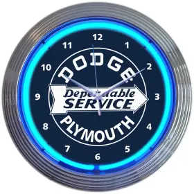 Neonetics 012304003236 8dodge Dodge Dependable Service Neon Clock 15 Width X Height 3 De