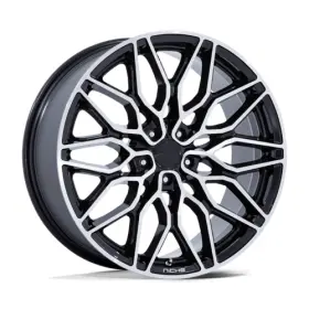 Nc277bd22905727 Niche 1pc Calabria Fits 5 22x9 Black Machined Wheel With 5x112 Pattern