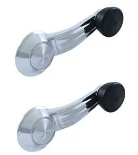 Nikki Auto Parts C10 Black Knob Window Crank Handle Set For 1968-1976 Chevy And Gmc Pickup Trucks