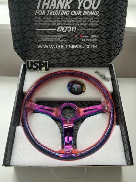 Rst-027gm-rd Nrg Innovations Matsuri 350mm Red Acrylic Neochrome Steering Wheel