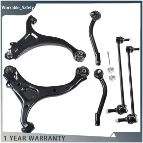 Ws1905330st Nurniacl 6pc Suspension Kit Front Control Arm Sway Bar Tierod For 07-12 Hyundai Santa Fe