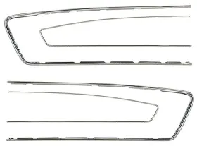 20944-cm Oer Authorized 1965-66 Mustang Pony Door Panel Trim Moulding Set 4 Piece