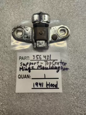 356431 Packard 1941 Hood Rear Top Hinge Molding Support -