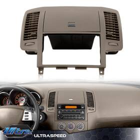 Pit66 Ult-052013 Center Dash Radio Bezel Ac Vents Brown Fit For 05-06 Nissan Altima Storage Cubby