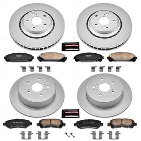 Power Stop Crk4129 Z17 Evolution Brake Kit With Genuine Geomet Coated Rotors And
