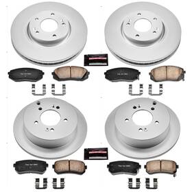 Power Stop Crk6307 Z17 Evolution Brake Kit With Genuine Geomet Coated Rotors And
