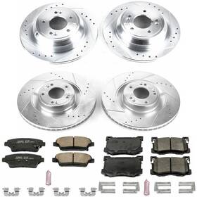 Power Stop K7029 Z23 Evolution Sport Performance 1-click Brake Kit Front And Rea