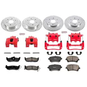 Kc2443 Power Stop High Performance Brake Upgrade Kit Cross-drilled And Slotted R