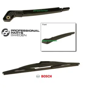 8659502 Professional Parts Sweden 2pcs- Rear Wiper Arm Professionalpartssweden With Bosch Wiperblade 03-07 Volvo Xc90
