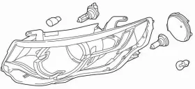 Lr066165 Rover 2015-2019 Land Discovery Spt Driver Halogen Headlamp Assy Oem