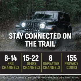 Jk2-g1 Rugged Radios For 11-18 Jeep Wrangler Jk 2 Dr /jku 2-way Gmrs Radio Kit / 41