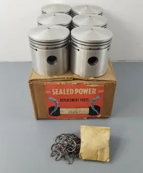 1426p Sealed Power 6 New Nos .040 Pistons Set Lynite Lo-ex