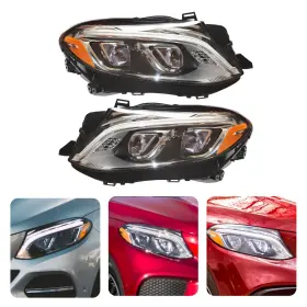 1669068203 Senderpick Left And Right Led Headlight For Mercedes Benz Gle W166 2016 2017 2018 2019 1 Pair