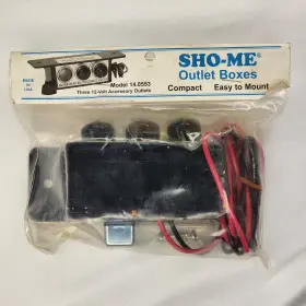 14.0553 Sho-me Triple Output Box For Cigarette Plug Three 12 Volt Outlets Model