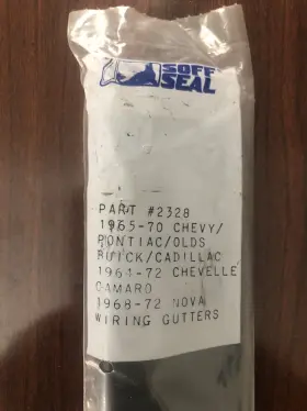 2328 Soff Seal Nos Soffseal Plastic Firewall Wiring Gutter For Chevy 1964-1972 Gm Applications